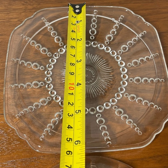 Vintage Crystal Clear Columbia Pattern Glass Butter Dish Lid FEDERAL GLASS 1940s - Picture 5 of 6